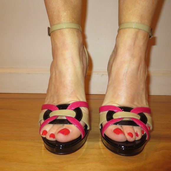 LUCIANO PADOVAN Colorful Ankle Strap Heels - Picture 2 of 10